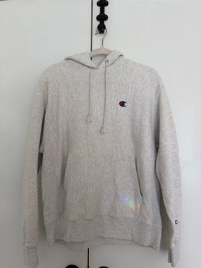 Champion Men's Light Ash Gray - Reverse Weave Heavyweight Hoodie